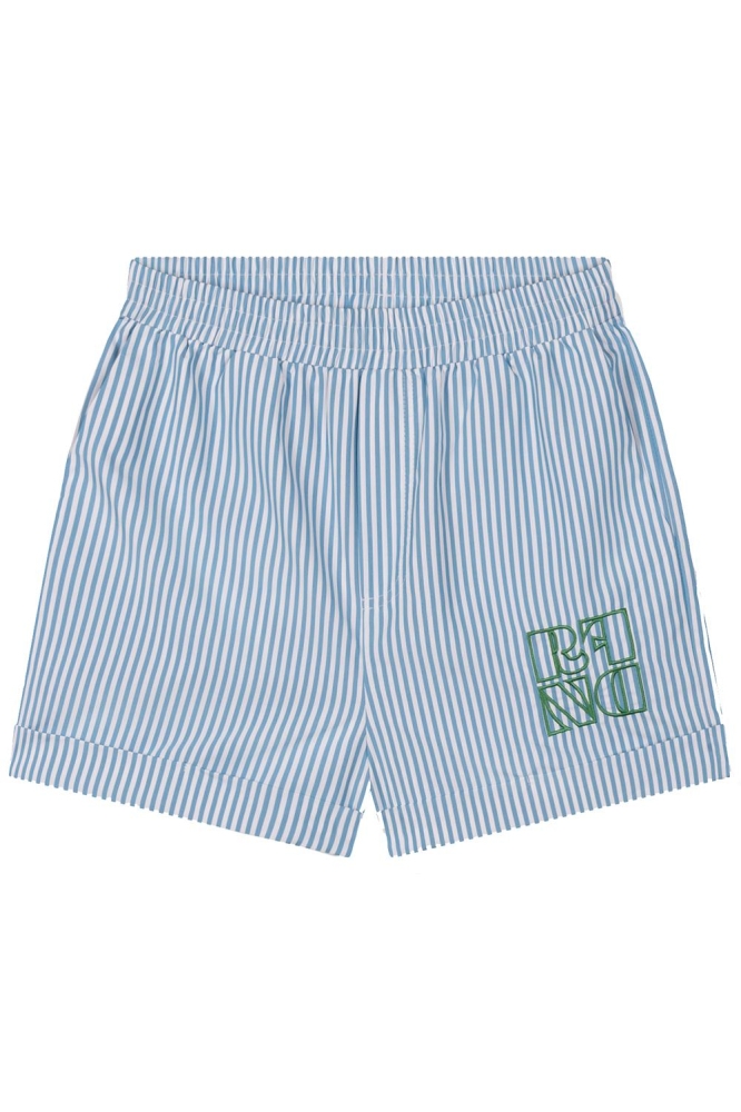 WOVEN SHORT WITH STRIPED DAVIDA R2503157675 203 TURQUOISE